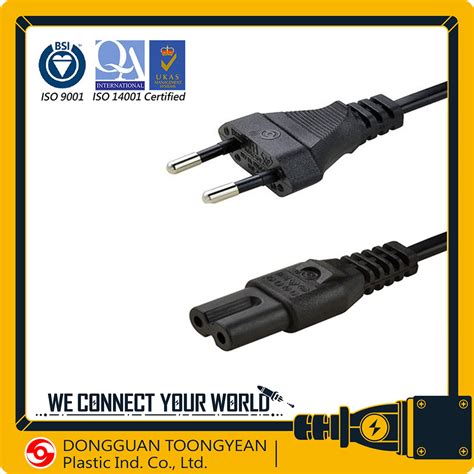 Europe Vde Approval Eu A V Ac Power Cord Pin Plug C Connector