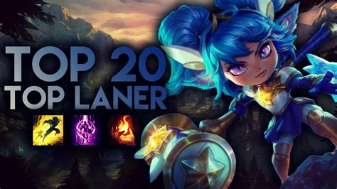 Top 20 Top Laner Plays 01 League Of Legends Youtube