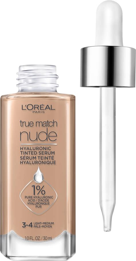 Amazon L Oreal Paris True Match Nude Hyaluronic Tinted Serum Foundation With Hyaluronic