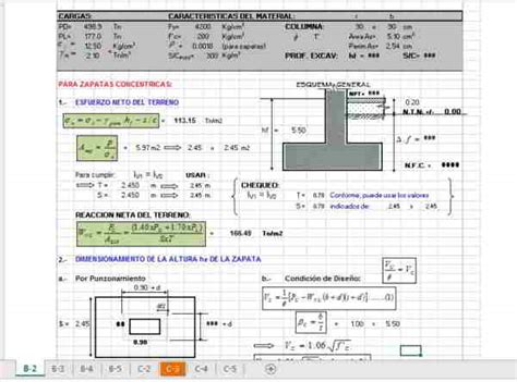 Diseño De Una Zapata De 15 Pisos Excel La Librería Del Ingeniero