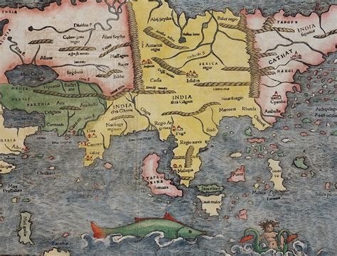 MUNSTER FIRST PRINTED MAP OF ASIA 1569 Michael Jennings Antique Maps