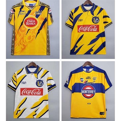 97 98 Tigres UANL Home Away Retro Soccer Jersey Football Shirt Shopee