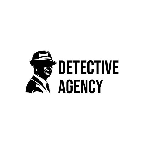 Detective agency logo. mysterious man with hat logo. incognito man logo