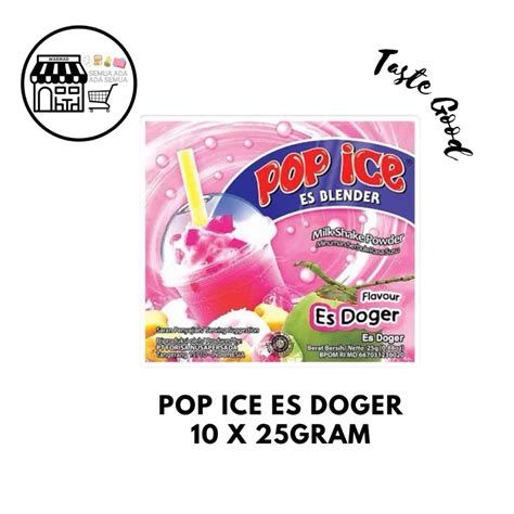 Jual Pop Ice Es Doger 1 Renceng Atau 10 Sachets X 25gram Shopee Indonesia