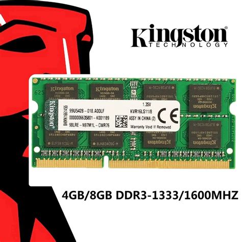 Kingston Notebook Ram 4gb 8gb Ddr3lddr3 1600mhz 1333mhz 1066mhz Pc3l 12800s Memória Do Sodimm