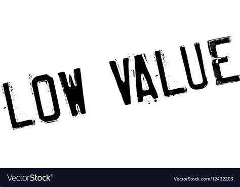 Low Value Rubber Stamp Royalty Free Vector Image