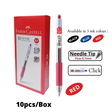 FABER CASTELL 640 0 5MM 0 7MM AIR GEL PEN 10pcs Box