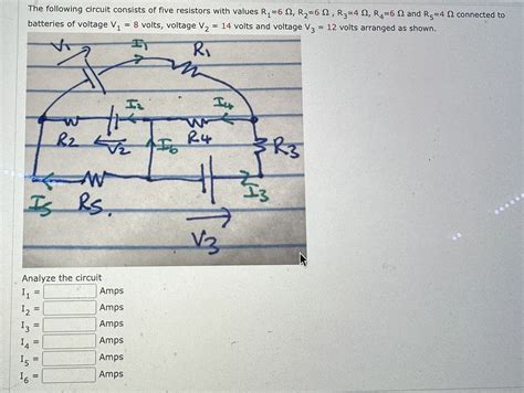 Solved The Following Circuit Consists Of Five Resistors With