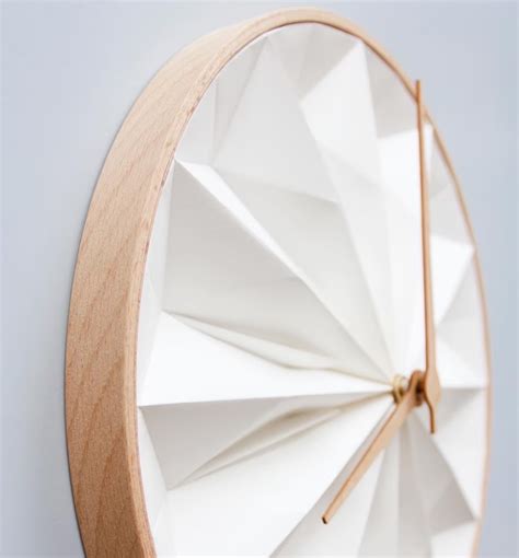 Origami Clock Paper Wood Studio Snowpuppe