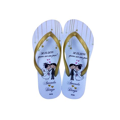 Chinelo Personalizado Para Casamento Avelino Brindes