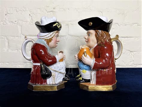 Старинный русский фарфор и фаянс - Кружки "Объедало" и "Опивало"