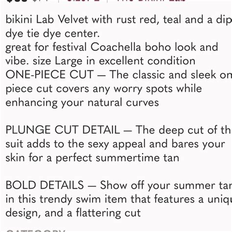 The Bikini Lab Swim The Bikini Lab Velet Lip Dye Plunge Neck Mo One Piece Swimsuit Poshmark