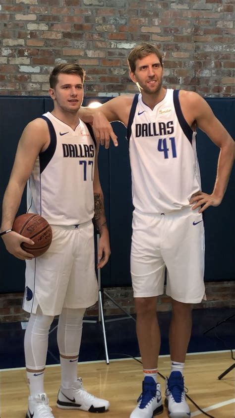 Dirk Nowitzki And Luka Dončić Dirk Nowitzki Luka Dončić Dallas Mavericks