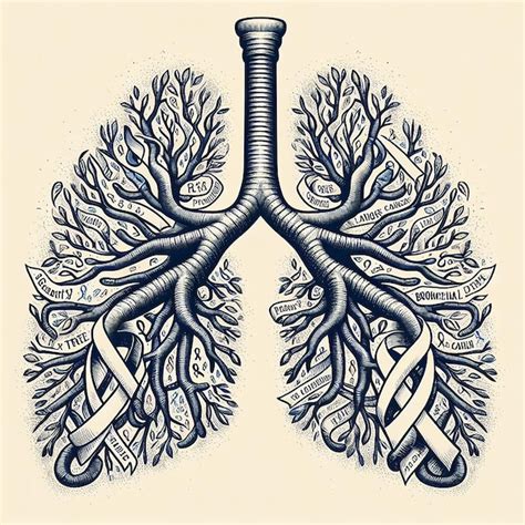 Illustration Of A Lung For World Lung Cancer Day Education Premium Ai