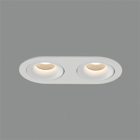 Musca LED Upotettava Alasvalo GU10 2x8W 21cm Valkoinen Valotorni