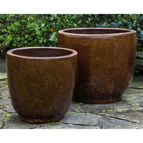 Rustic Brown Glazed Planters 2 Terracotta Planter Planters