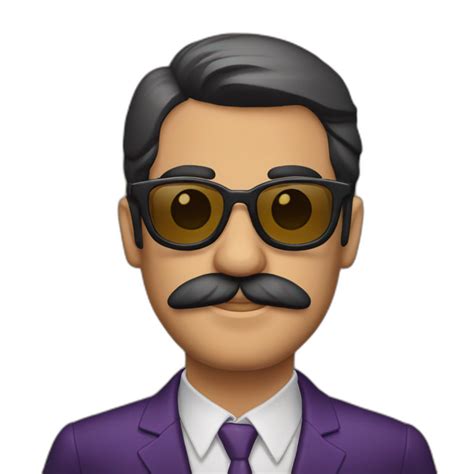 Hombre Moreno Con Lentes Redondos Y Mostacho Delgado Ai Emoji Generator