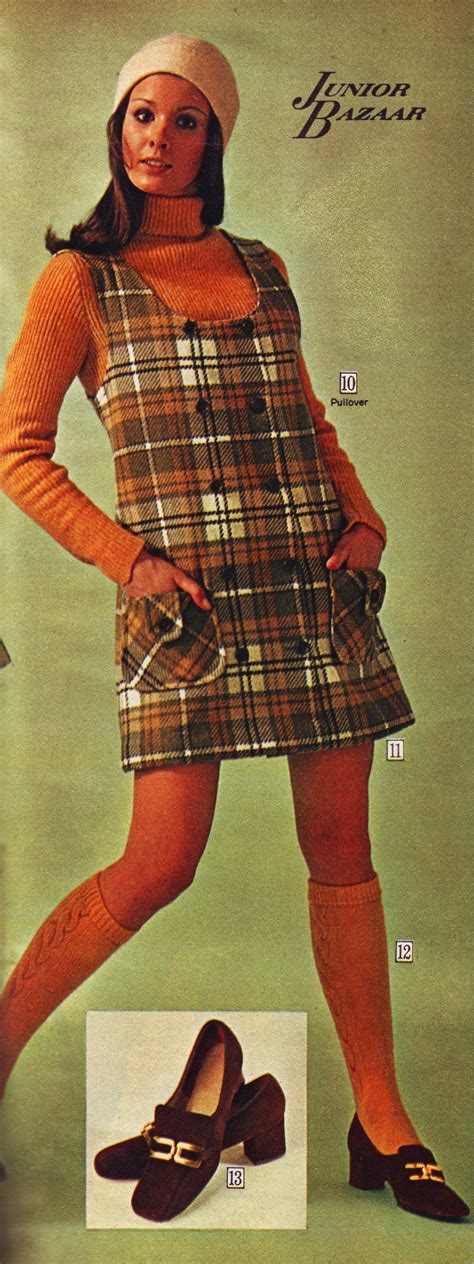 Sears 70 Fw Plaid Jumper Seventies Fashion 60s And 70s Fashion