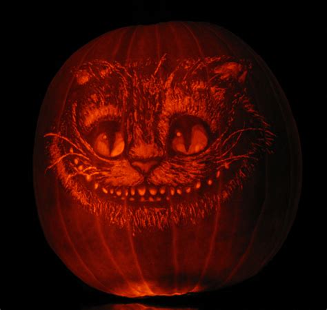 The Cheshire Cat from Alice in Wonderland pumpkin carving | Cat pumpkin ...