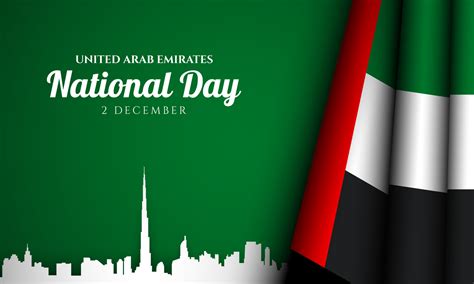 United Arab Emirates National Day Background Vector Illustration