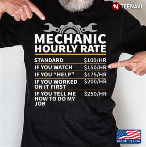 Mechanic Hourly Rate Standard Hr If You Watch Hr If You Help