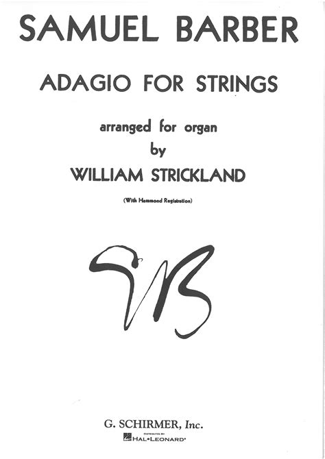 Adagio for Strings - Sheet Organ Music