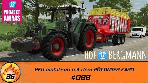 LS22 Amras 088 HEU einfahren mit dem PÖTTINGER FARO FARMING