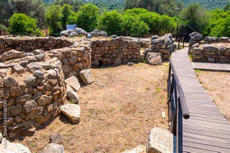 Arzachena Sardinia Italy Archeological Ruins Of Nuragic Complex La