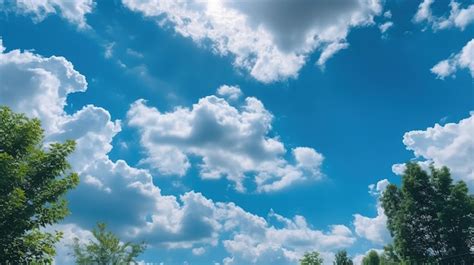 Una Fotograf A De Un Cielo Con Sol Nubes P Jaros Y Rboles Foto