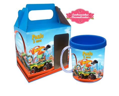 Lembrancinha Caneca Personalizada Do Hot Wheels