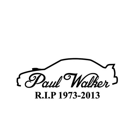 Paul Walker Memorial Rip Sticker Decal Graphic Car Van Bumper Window