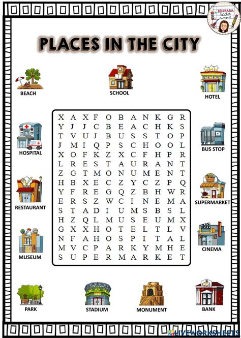 City Puzzle Worksheets Online Activities School Subjects Online