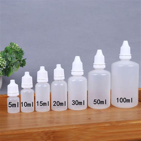 5ชน Squeezable สขวดรฟลพลาสตกหยดของเหลว3ML 5ML 10ML 15ML 20ML 30ML