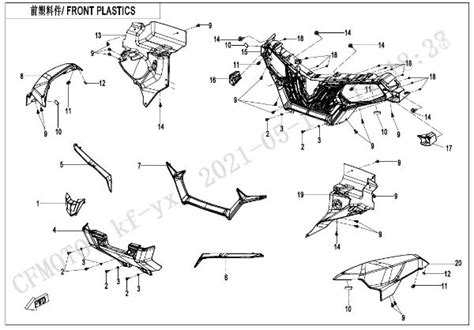 Cfmoto F Front Plastics Sherco