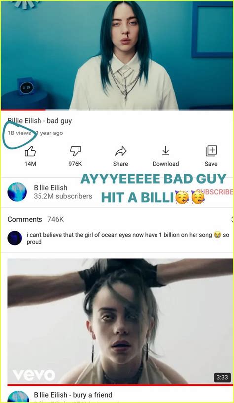 Billie Eilish S Bad Guy Hits 1 Billion Views On YouTube Ahead Of New