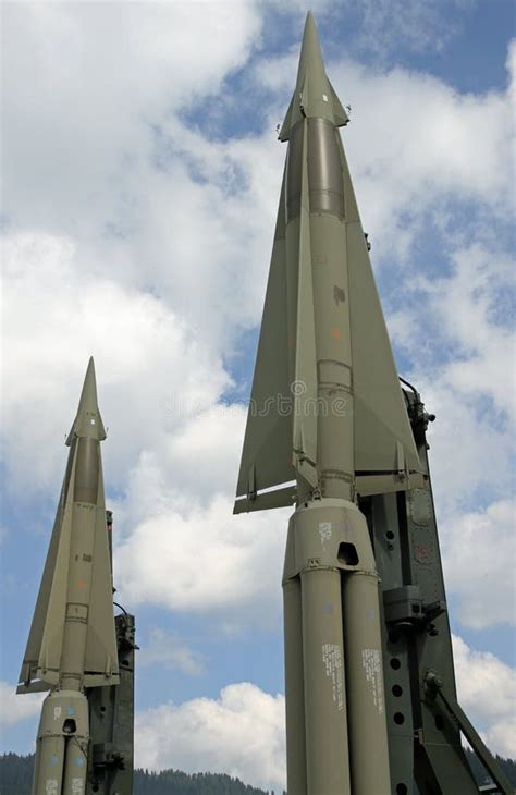 Two Missiles with a Nuclear Warhead Ready To Launch Stock Photo - Image ...