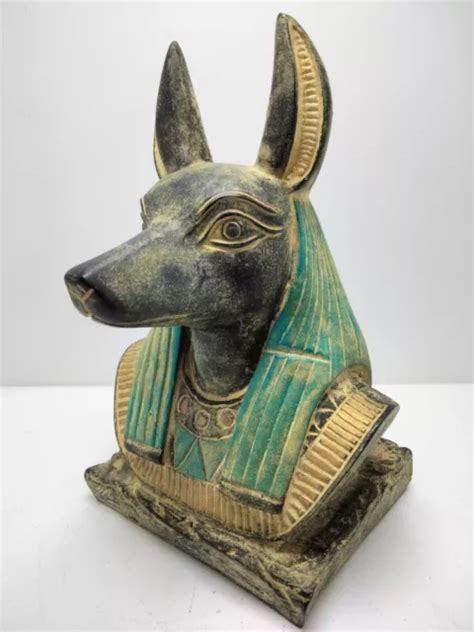 RARE ANCIENT EGYPTIAN Antiques Statue God Anubis Jackal Head Pharaonic