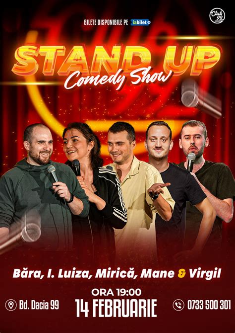 Bilete Stand Up Comedy Cu Victor Bara Ioana Luiza Sergiu Miric Mane