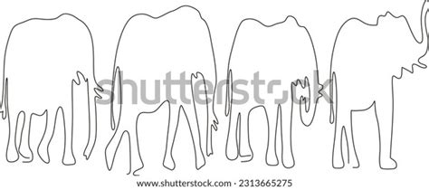 Continuous Line Drawing Vector Illustration Animals Stock Vector ...