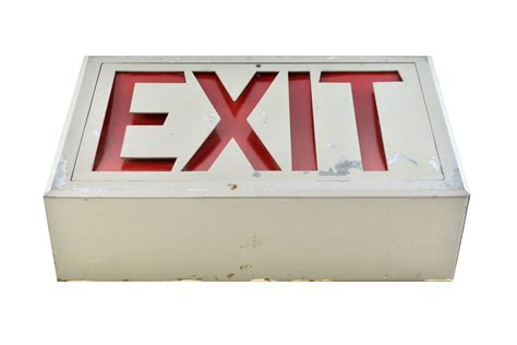 Steel Exit Sign Quantity Available For Sale At 1stdibs Metal Exit Sign