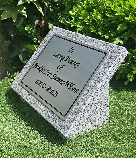 Personalised Memorial Grave Plaque Grave Marker Cemetery Marker Slanted