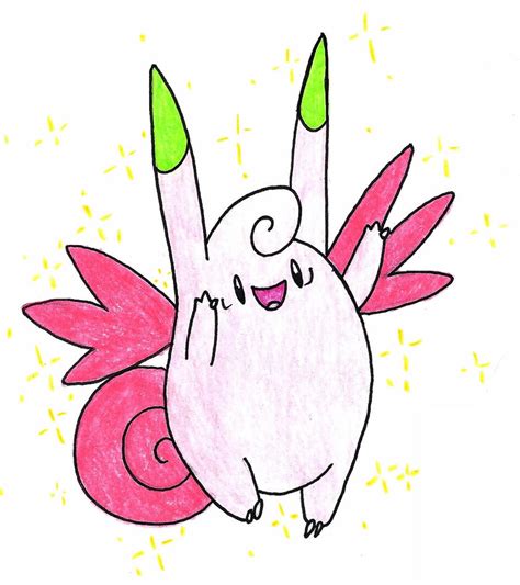 Shiny clefable by FrozenFeather on DeviantArt