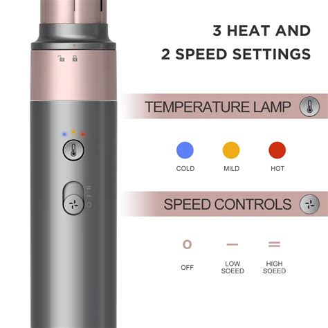 In Hot Air Brush Hair Dryer Styler Curler High Speed