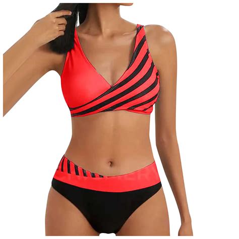 Bikini Con Estampado Dividido Para Mujer Traje De Ba O Sexy Con