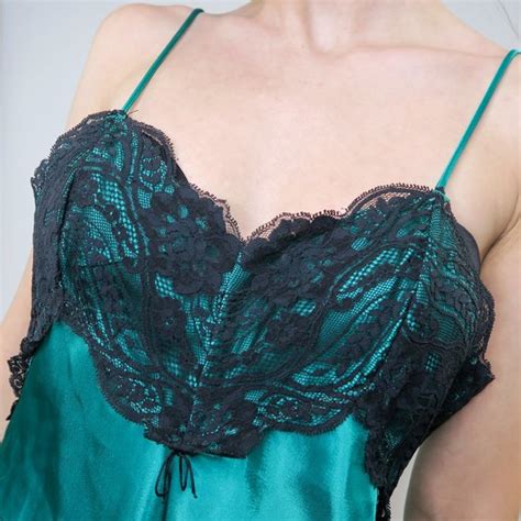 Delicates Intimates Sleepwear Vintage Delicates Teal Green