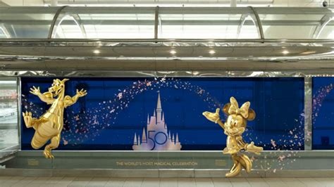 Disney Adding 50th Anniversary Decor To Orlando Airport