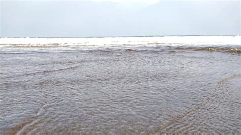 The Sea Water Ripples on the Beach because of the Waves Stock Image - Image of water, floor ...