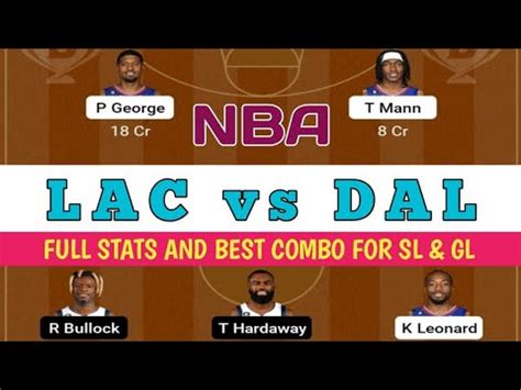 LAC VS DAL Dream 11 Team LAC VS DAL Dream 11 Pridiction American