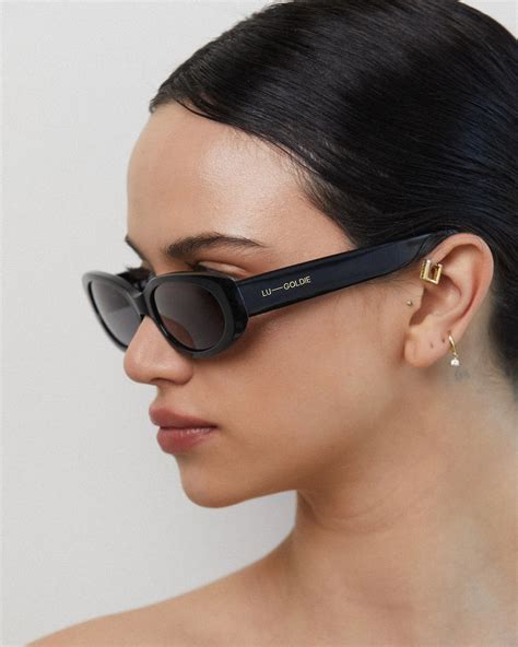 Lu Goldie Evie Sunglasses Black Laneway Boutique