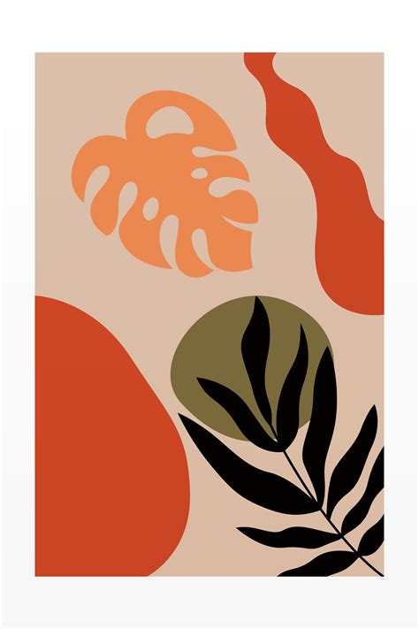 Monstera leaf wall art decoration poster 25860954 Vector Art at Vecteezy